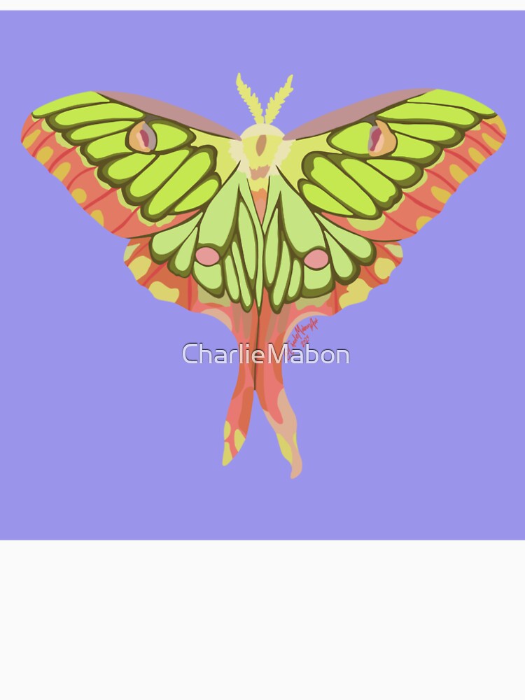 Purple Actias Moth by CharlieMabon