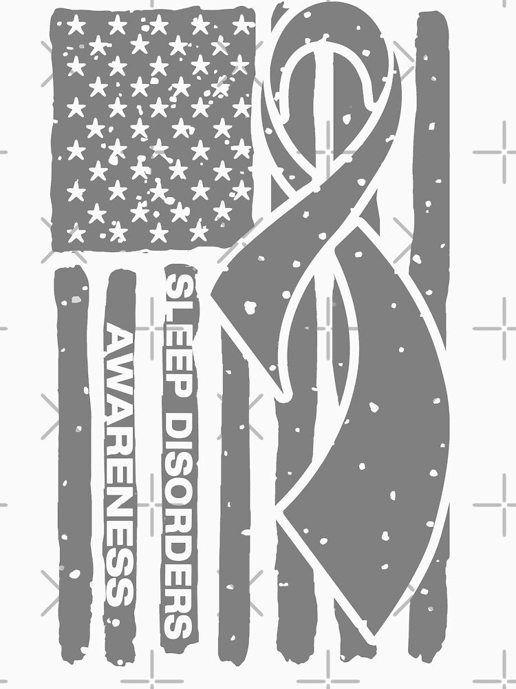Sleep Disorders Awareness Ribbon American Flag by Tadmab
