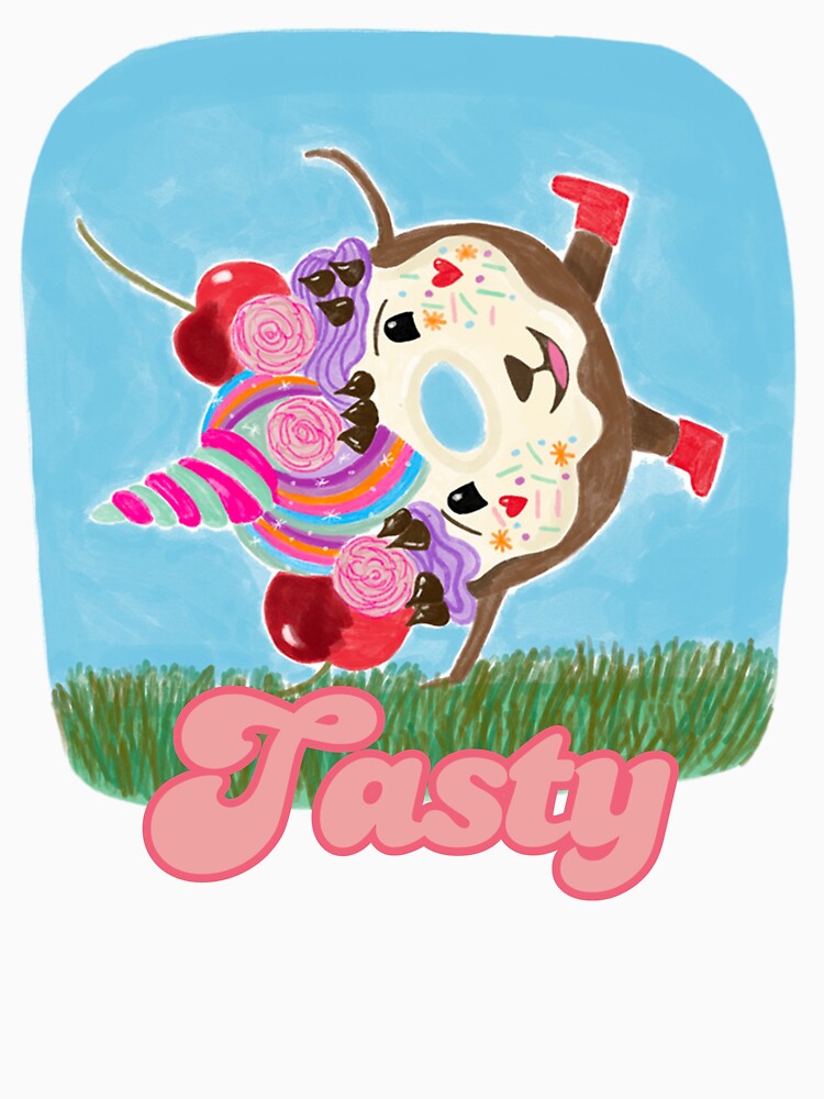 Tasty Unicorn Donut Delight Unicorn - Playful and Whimsical Design - Illustarted by jemma jamie skidmore by Jemma Jamie Skidmore