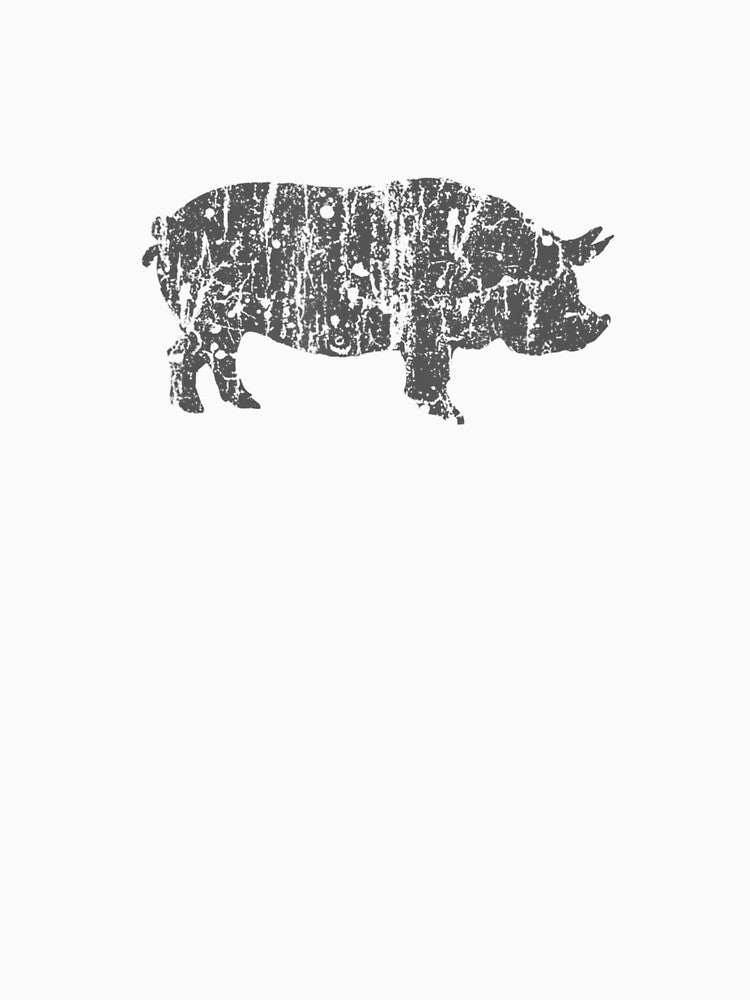 Pig Vintage Design Distressed Pig Print by ArtDoubleTroub