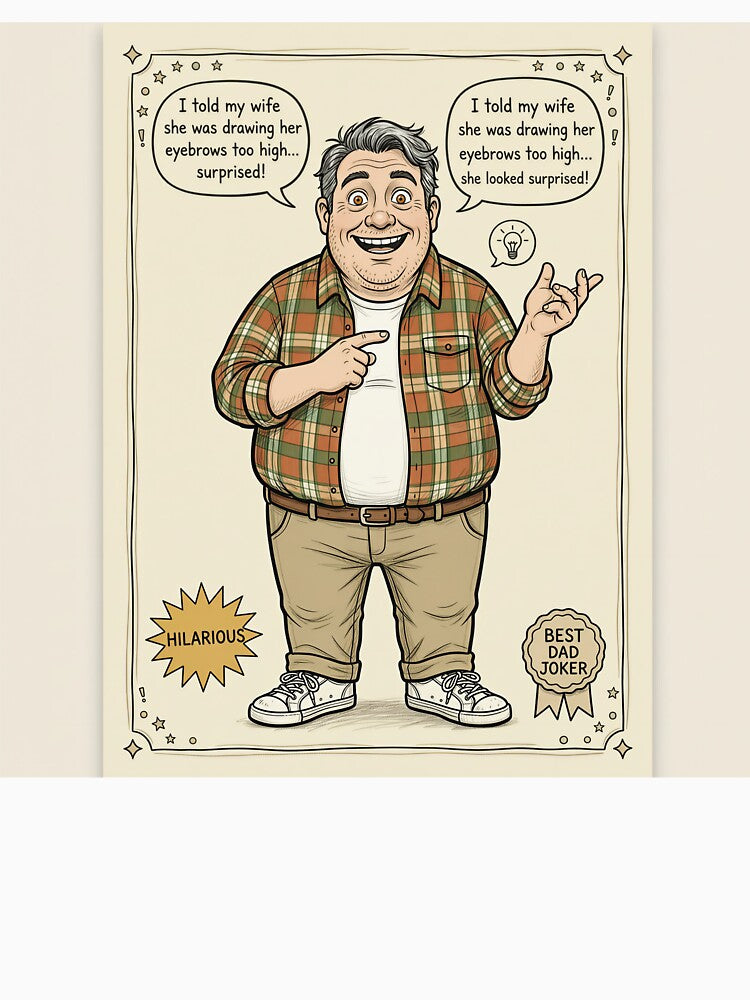 Dad Jokes Dad Bod Funny Sketch T-Shirt by DIUMERI