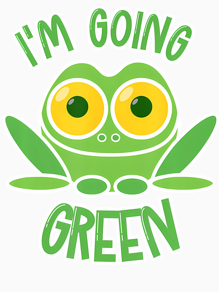 I'M Going Green Cute Eco Frog Climate Change Save The Earth by TommieJune