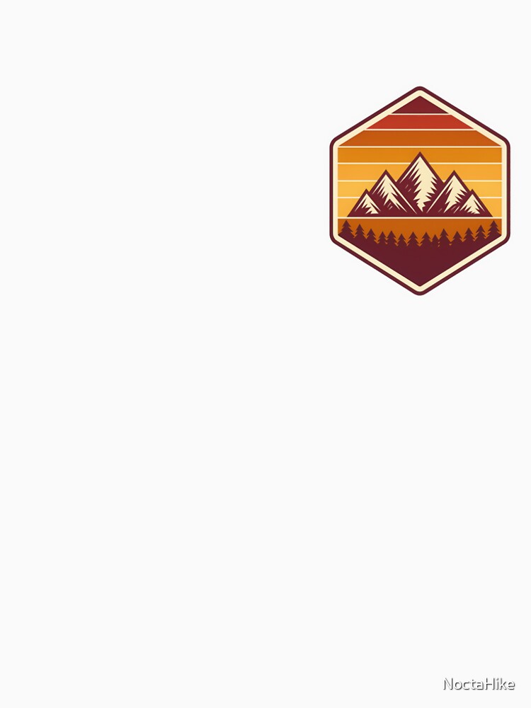 Retro Mountain Forest Badge – Vintage Adventure Outdoor Design by NoctaHike