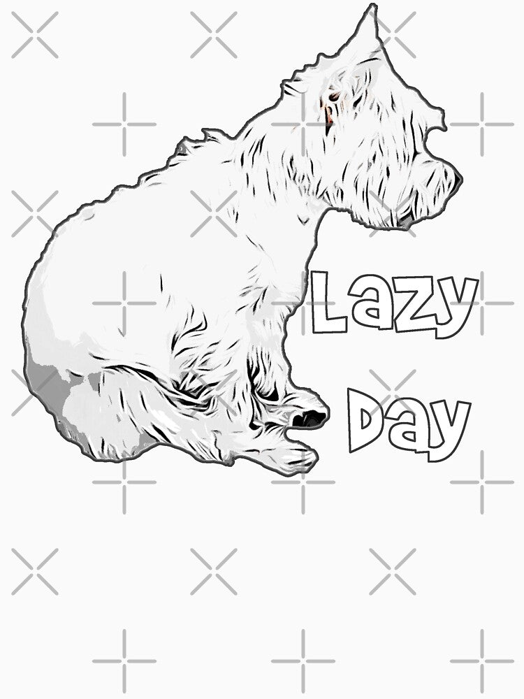 Westie Lazy Day West Highland White Terrier Dog Painting Drawing by elmake