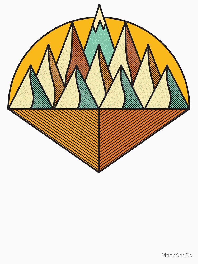 Floating Triangular Island Mountain Range by MackAndCo