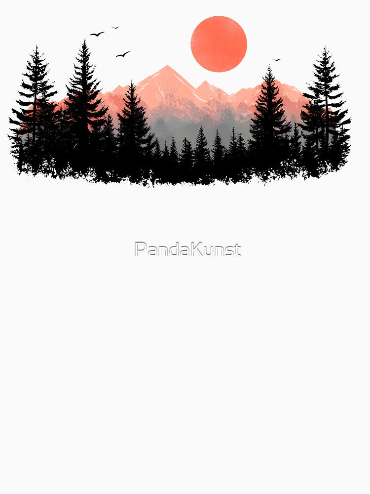 Minimalist Sunset Mountain National Park Landscape by PandaKunst