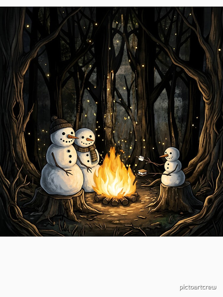 Marshmallows and snowman stories by pictoartcrew