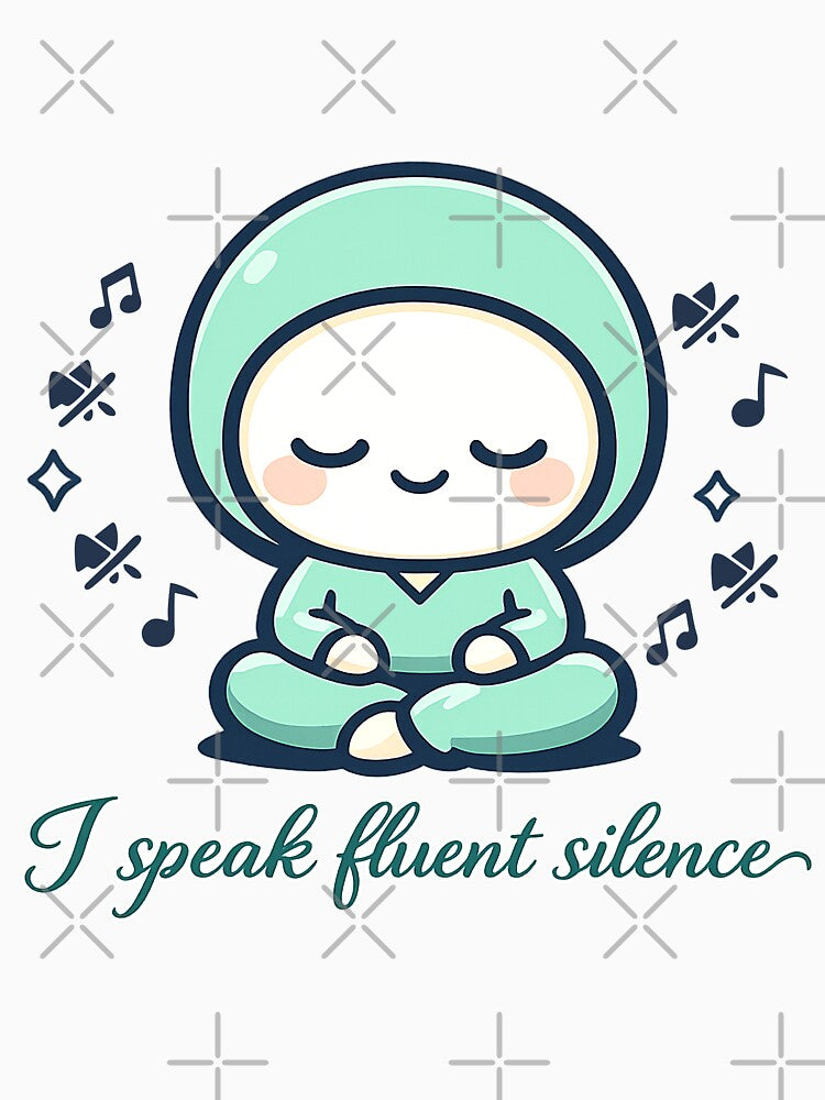 I Speak Fluent Silence - Funny Introvert Minimalist T-Shirt by Art JSMY