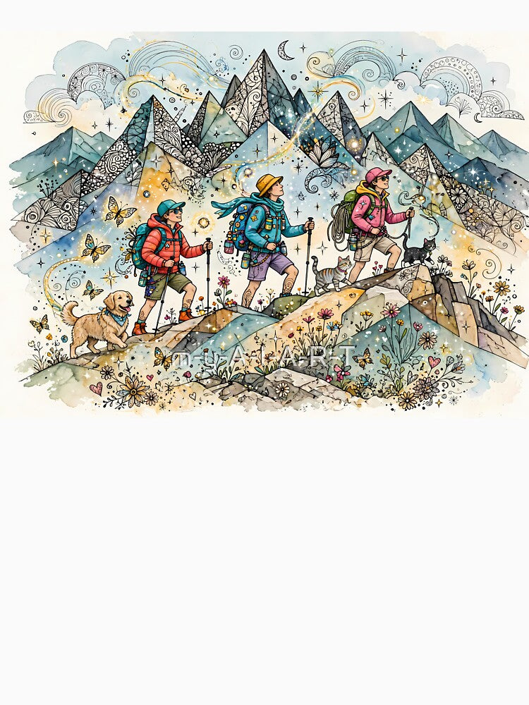 Mountain Hike with Pets by m-y-A-I-A-R-T-