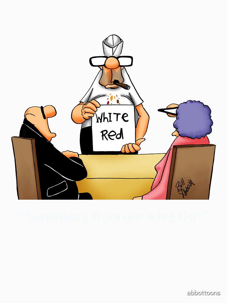 Funny Spectickles Fancy Wine List Humor by abbottoons