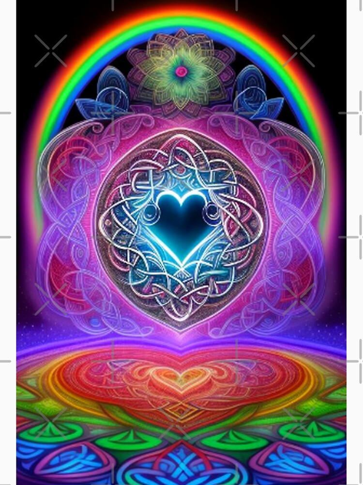 Colorful Abstract Sacred Geometry Hearts by TheDarkWardrobe