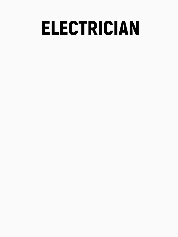 Electrician - Job Title Text (Black) by STUDIO-72