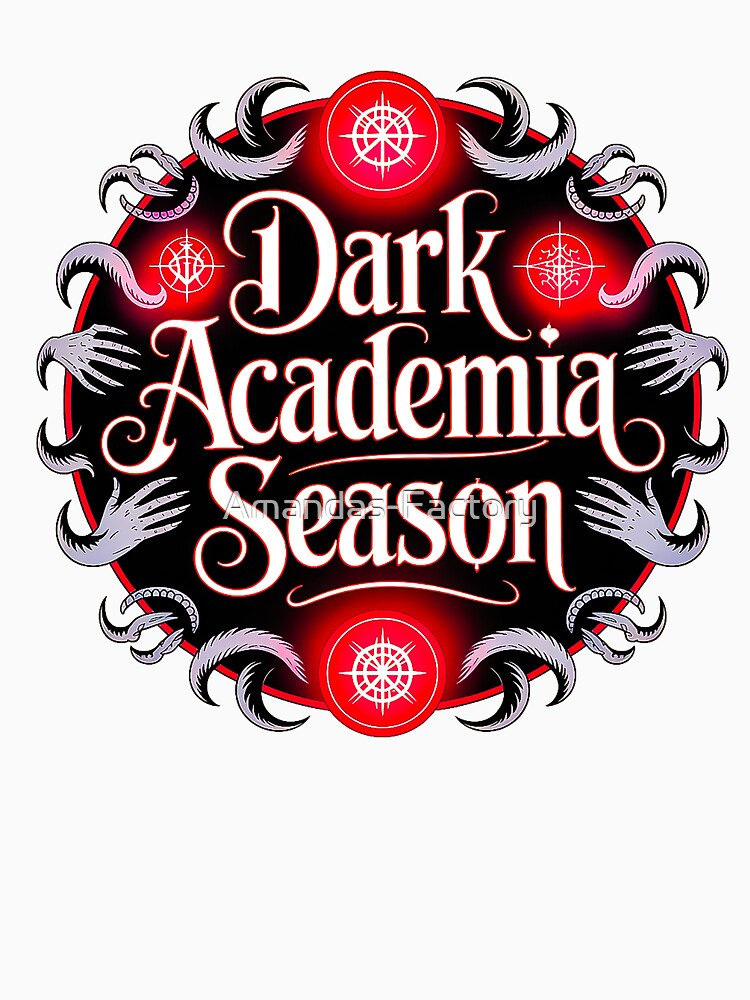 Dark Academia Season Gothic Hands Occult Red Design by Amanda's Factory