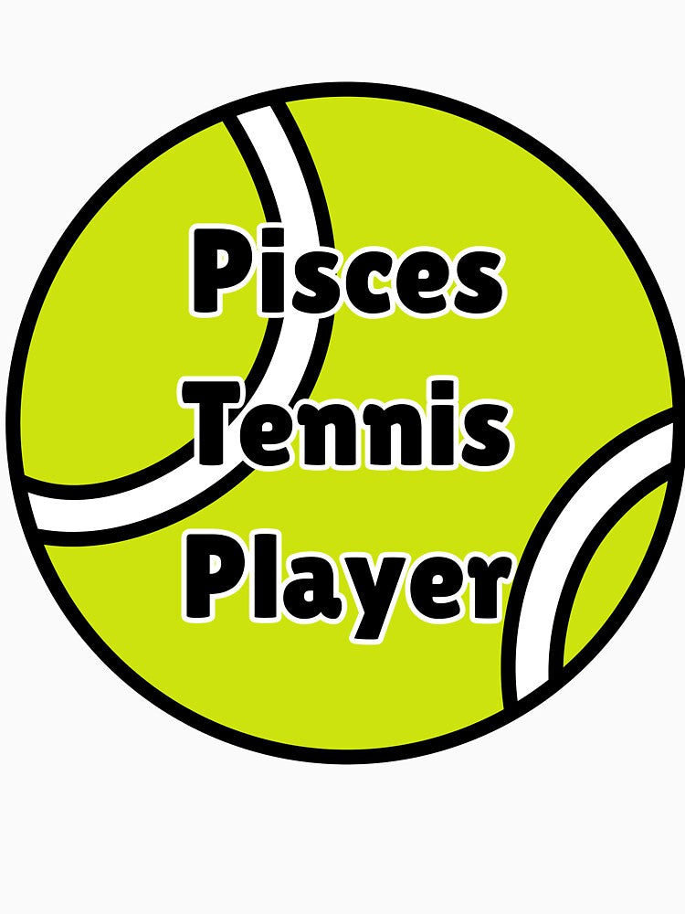 Pisces Zodiac Astrology Tennis Design by Midnight789