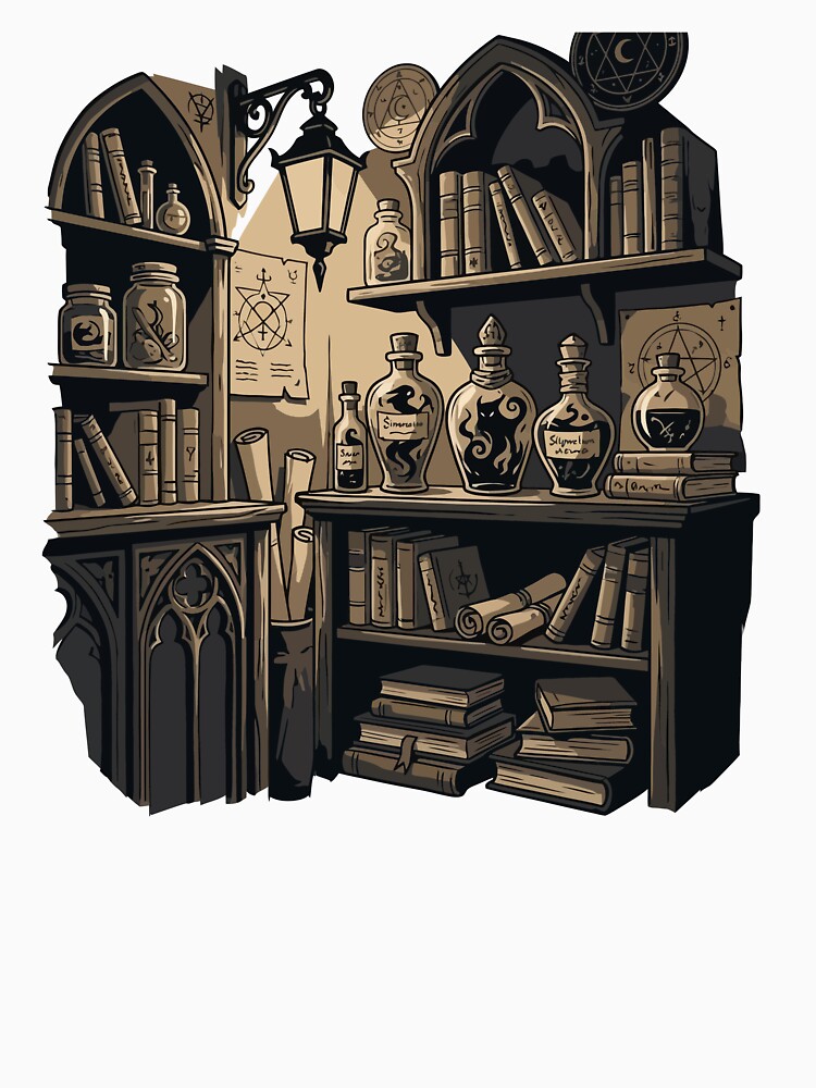 Dark Academia Magical Apothecary Potion Room by Eldaz