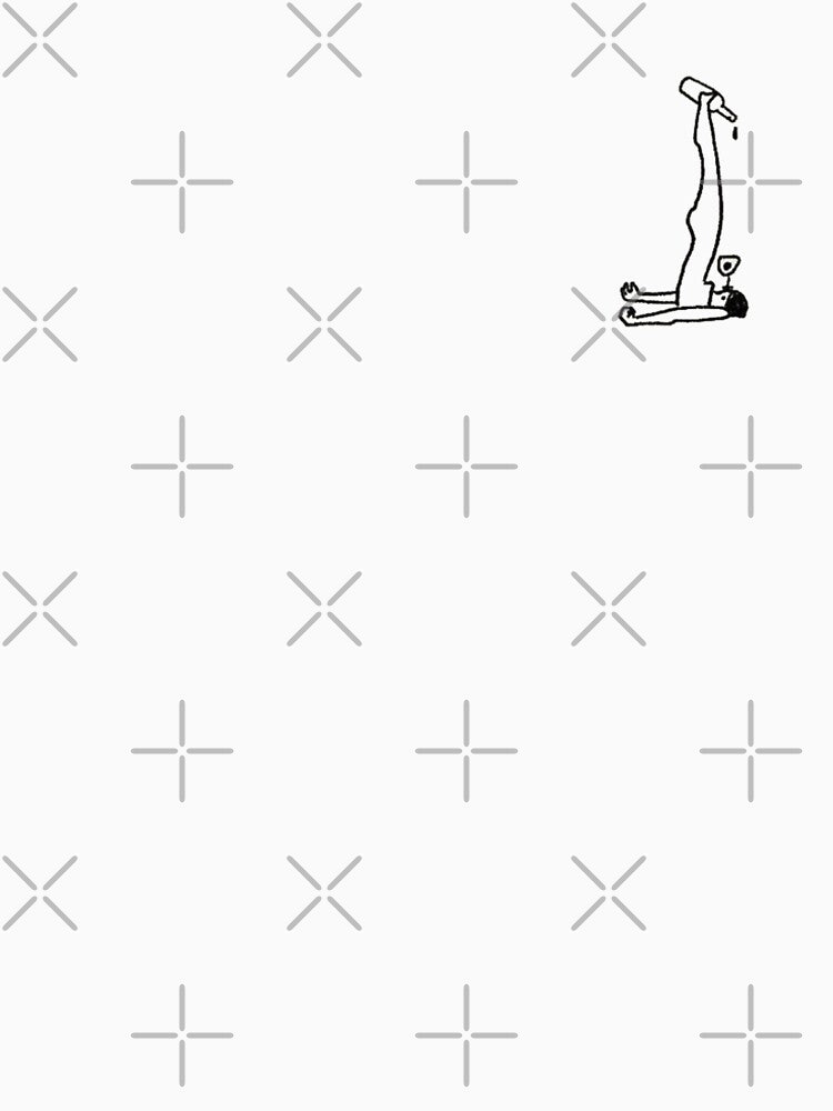 Yoga & Wine - Minimalist Illustration of a Balancing Pose with a Wine Glass by PYXOO