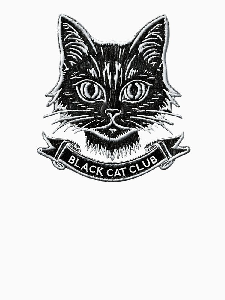 Black cat club - patch embroidery style by Fantasy Cache