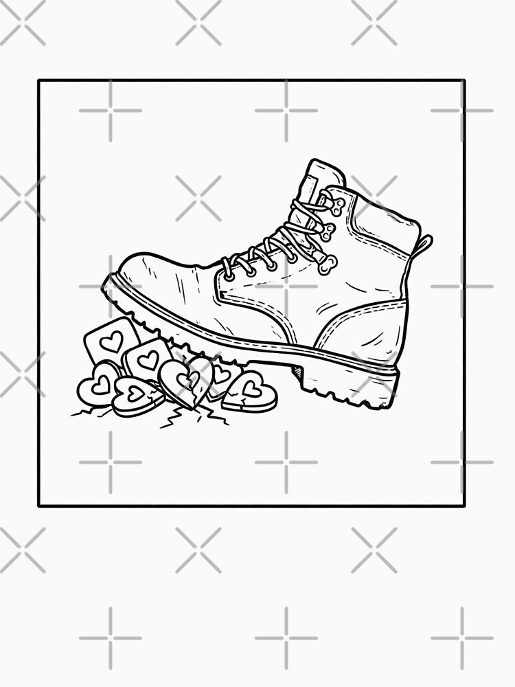 Crushing Hearts - Minimalist Hiking Quote by BloomKind