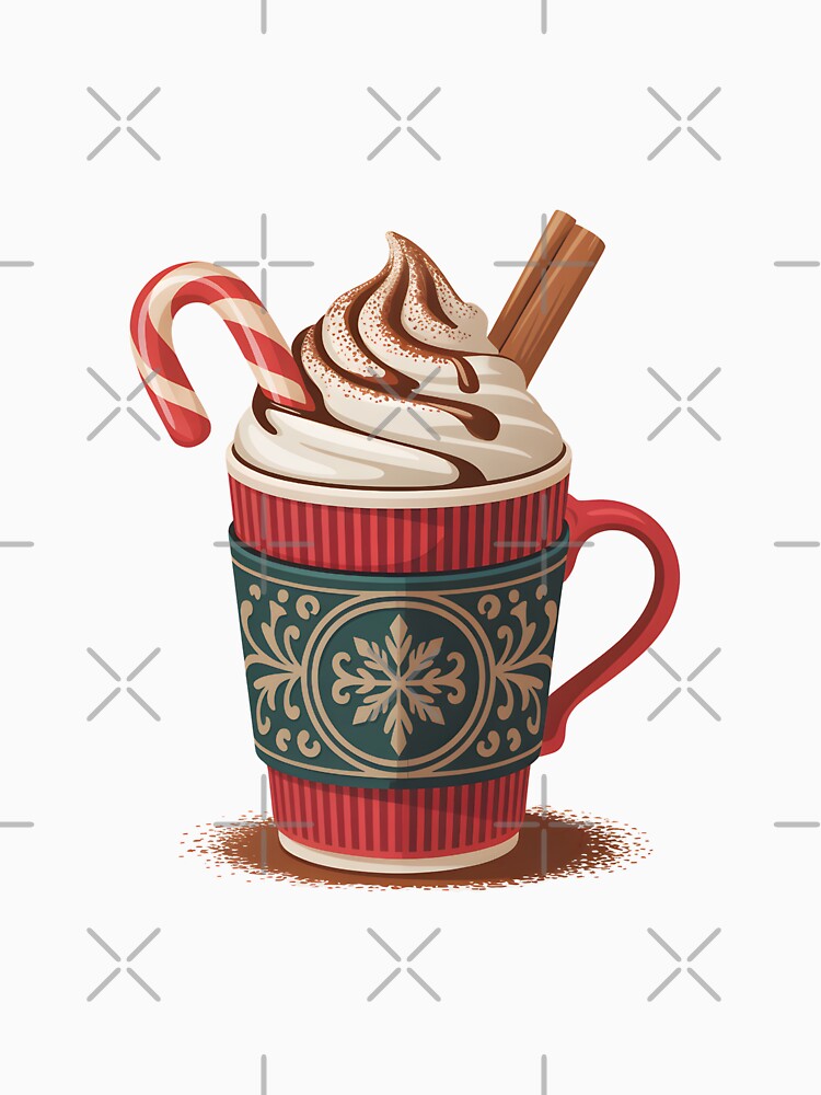 Cozy Christmas Hot Cocoa Lover Shirt, Winter Coffee Shop Vibes by Raw Tigers