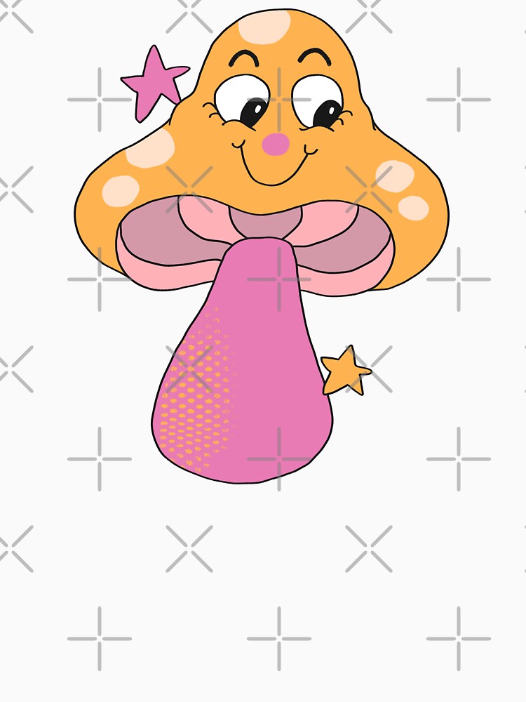Happy Face Retro Mushroom (Yellow) by yellowflowerhut