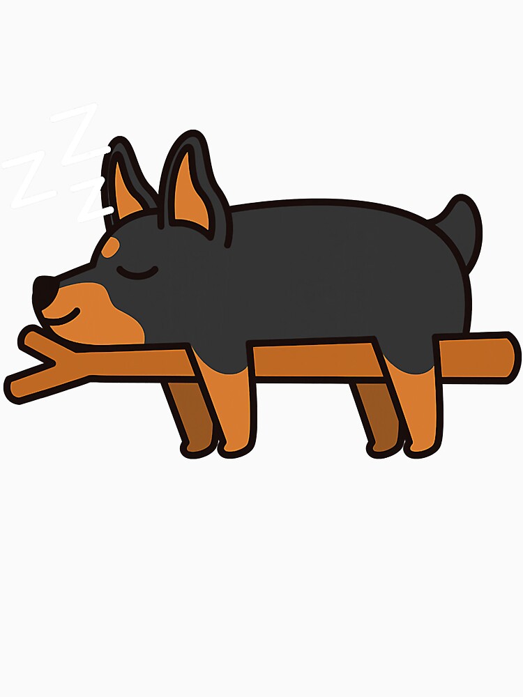 Sleeping Lazy Doberman Dog Adorable by deanba81741