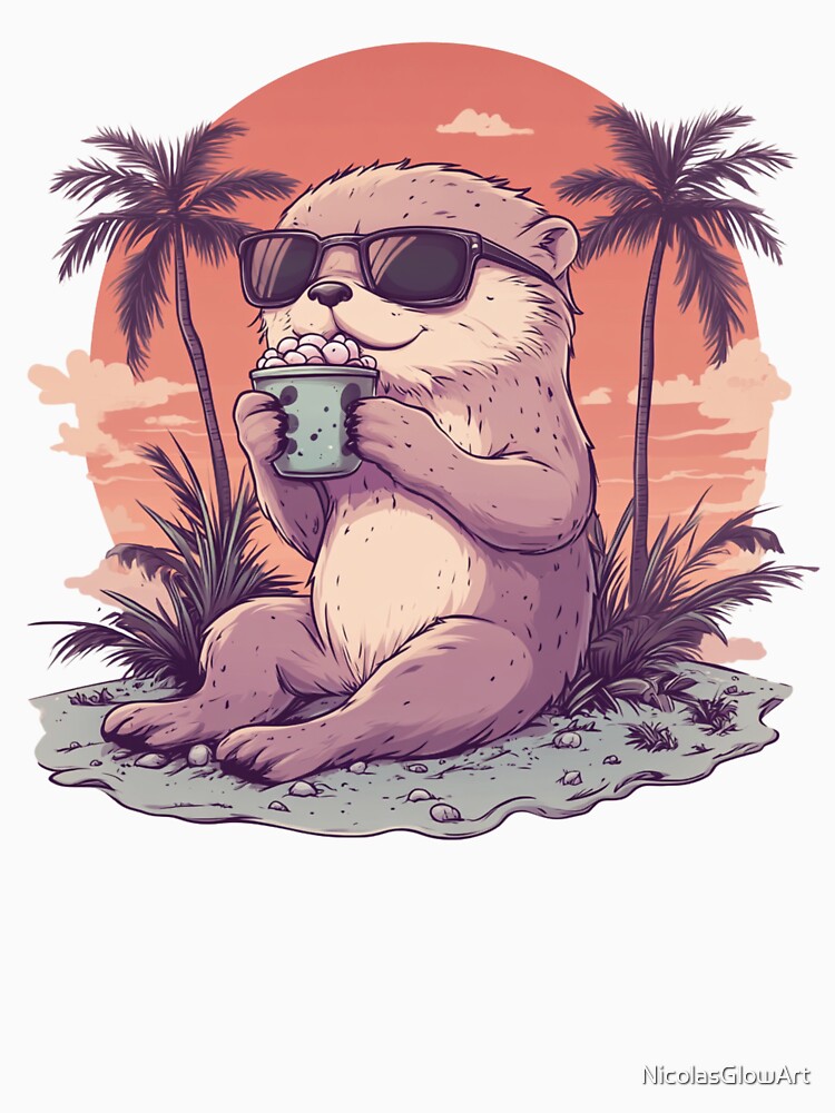 Otter Summer Vibe by NicolasGlowArt