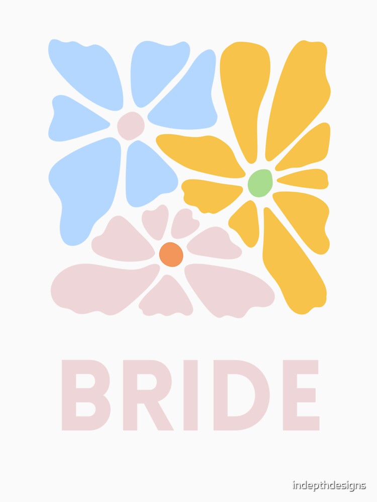 Vintage Floral Bride T-Shirt by indepthdesigns