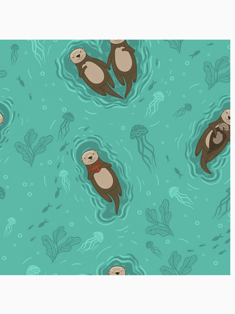 Otters In Love Floating Jelly Fish by AletacStore