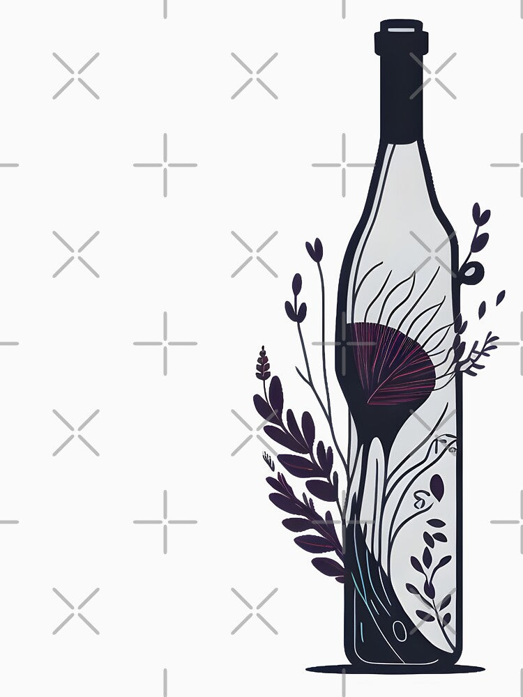 Aesthetic Flower Wine Bottle by Cravio