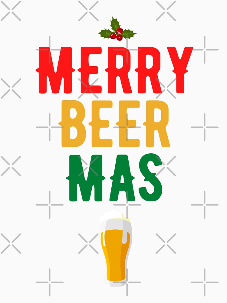 Merry BeerMas Beer IPA Christmas Humor by EllConApparel