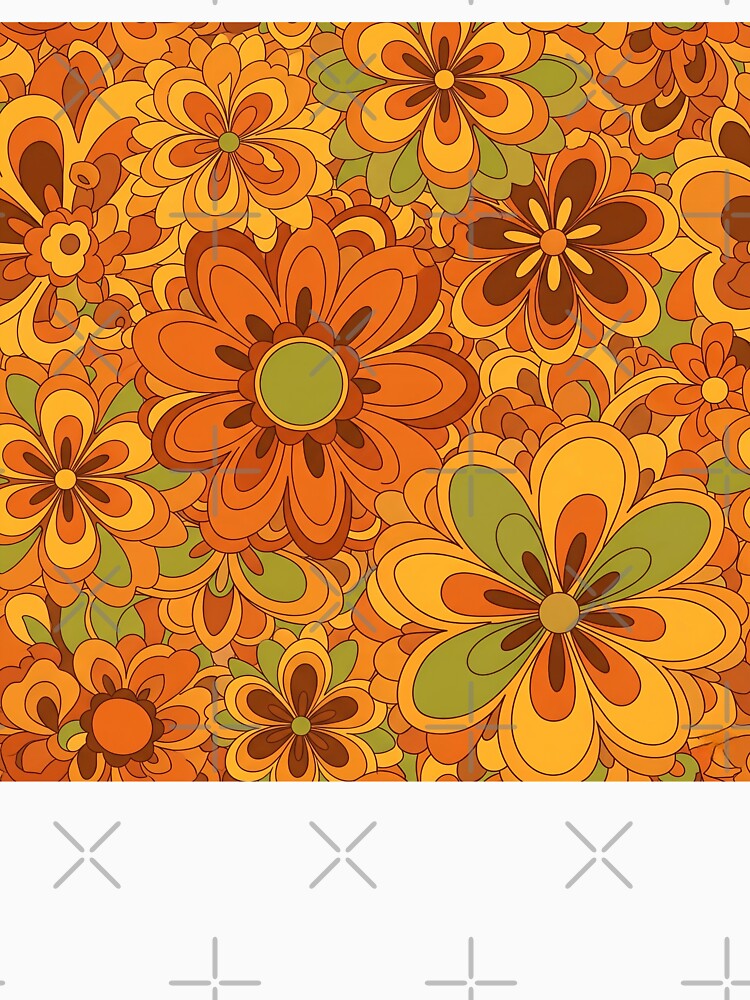 '70s Sunset Floral Seamless Pattern by StickyGuys