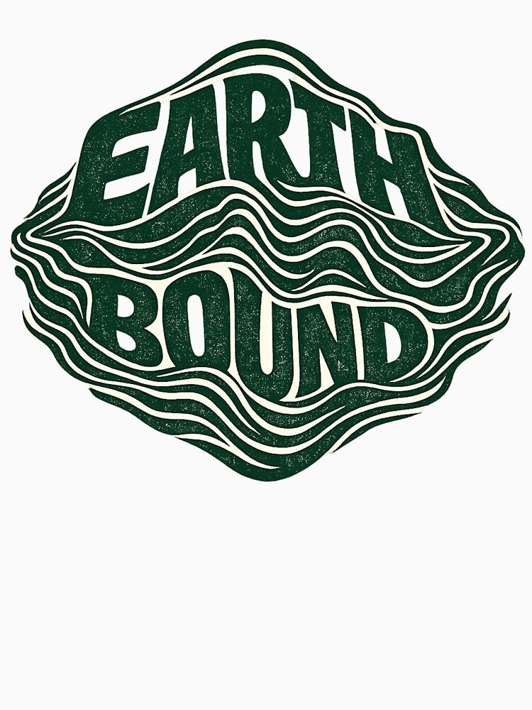 Earth Bound Topographic Typography Tee by PhylonBoxx
