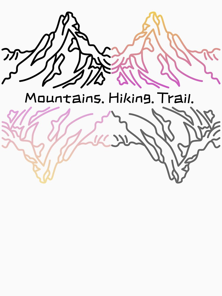 Mountains. Hiking. Trail. Nature Inspired Art for mountain lovers and hikers by ElixirCraft