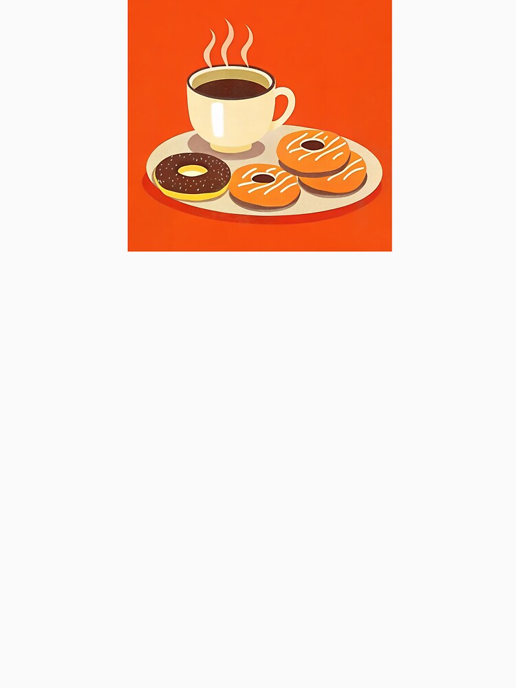 Cup of hot coffee with pastries by AhArtMe