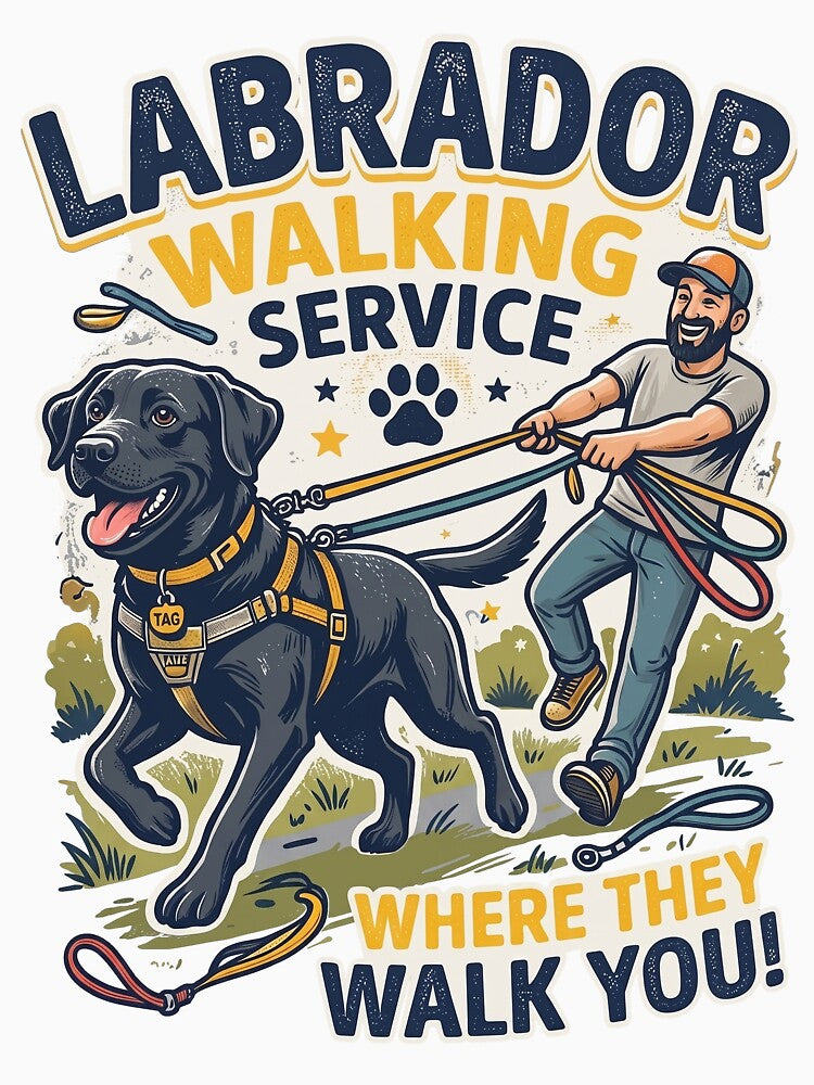 Labrador Dad Walking Service – Funny Labrador Dog Lover T-Shirt by ArtKulto