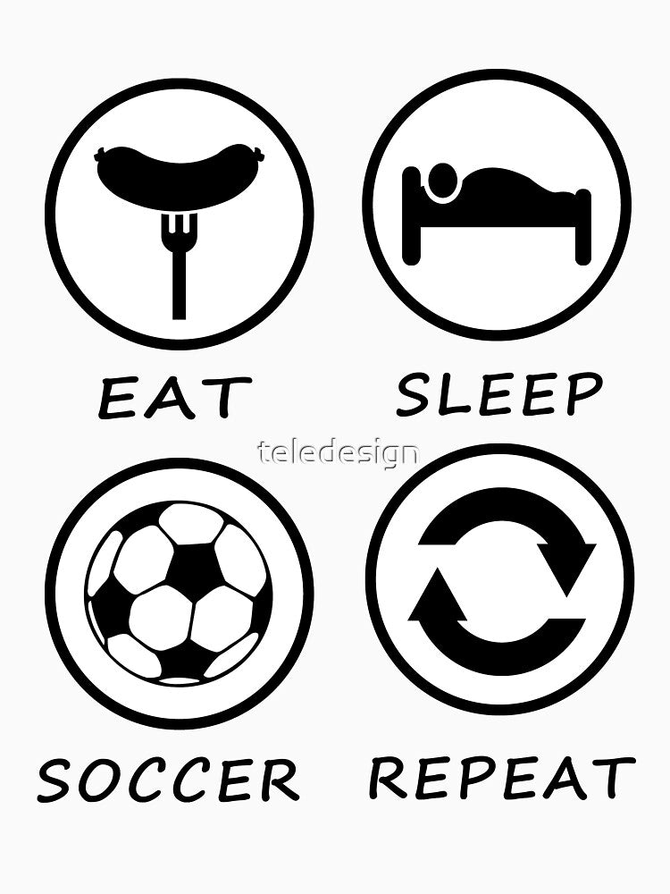 Eat Sleep Soccer Repeat by teledesign