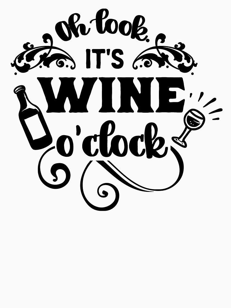 It's Wine o'Clock by NessiCreates
