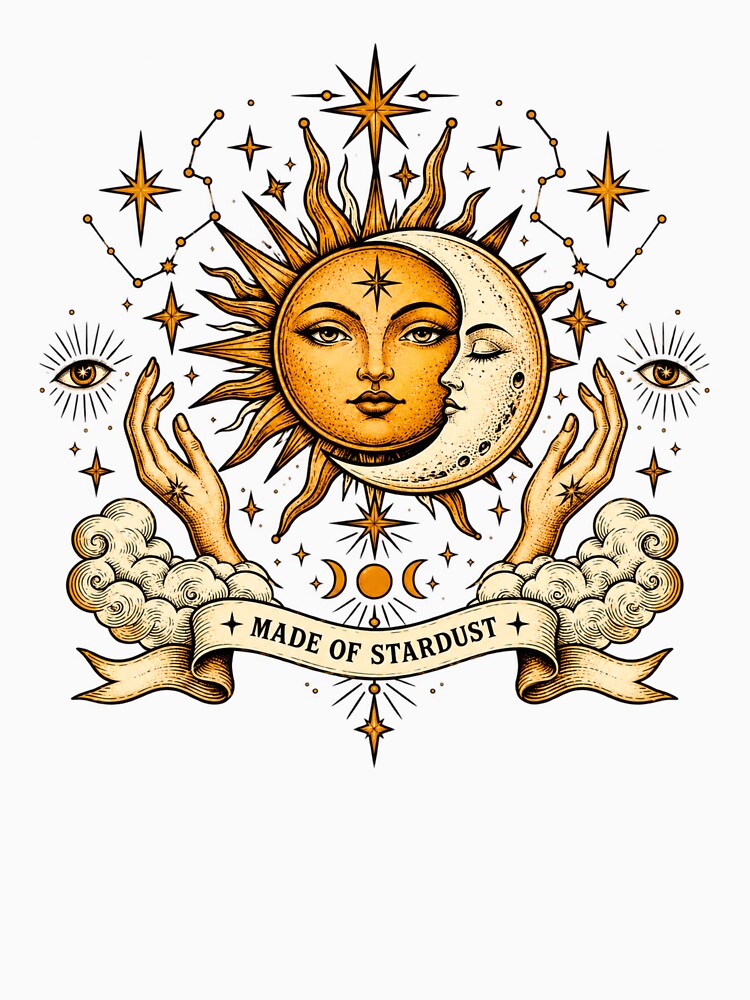 Made Of Stardust Celestial Vintage Astrology Design by gabicoutodesign