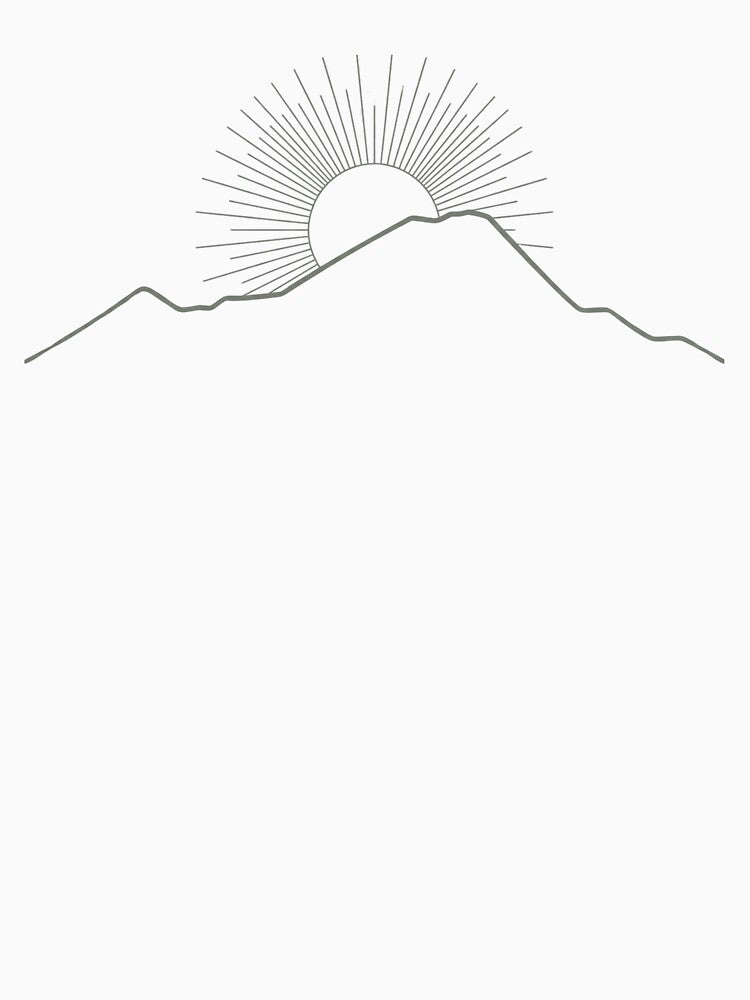 Mountain Sunrise — Minimalist Nature Print by CairnStudio