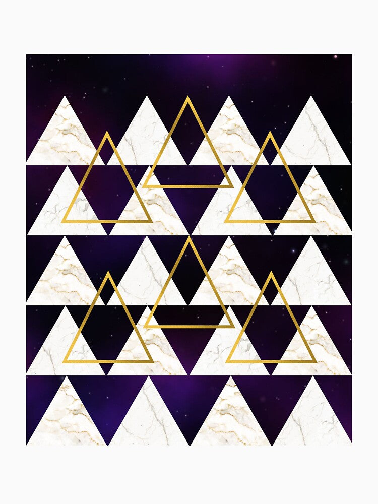 Geometric Marble Pattern - Double Golden Triangles by MindedInc