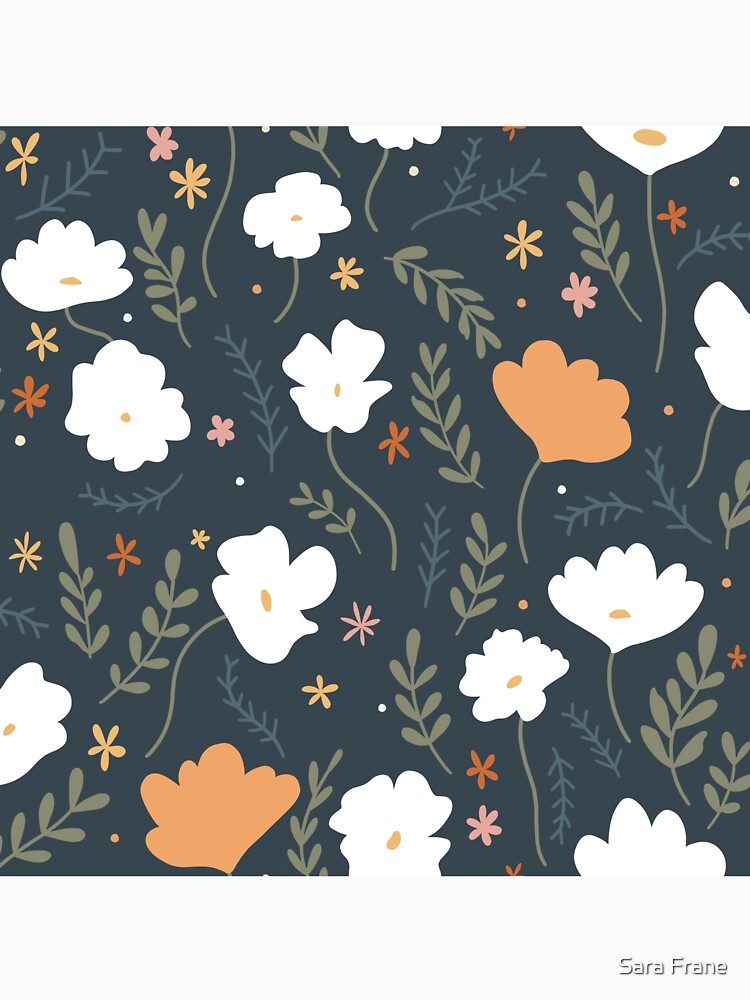 minimal moody wildflowers, gray by Sara Frane