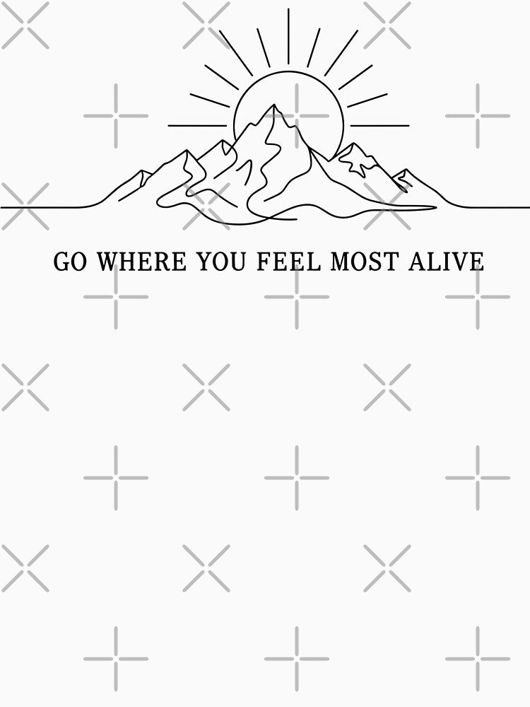 Feel Most Alive: Minimalist Mountain Sunrise by Evaevonechi