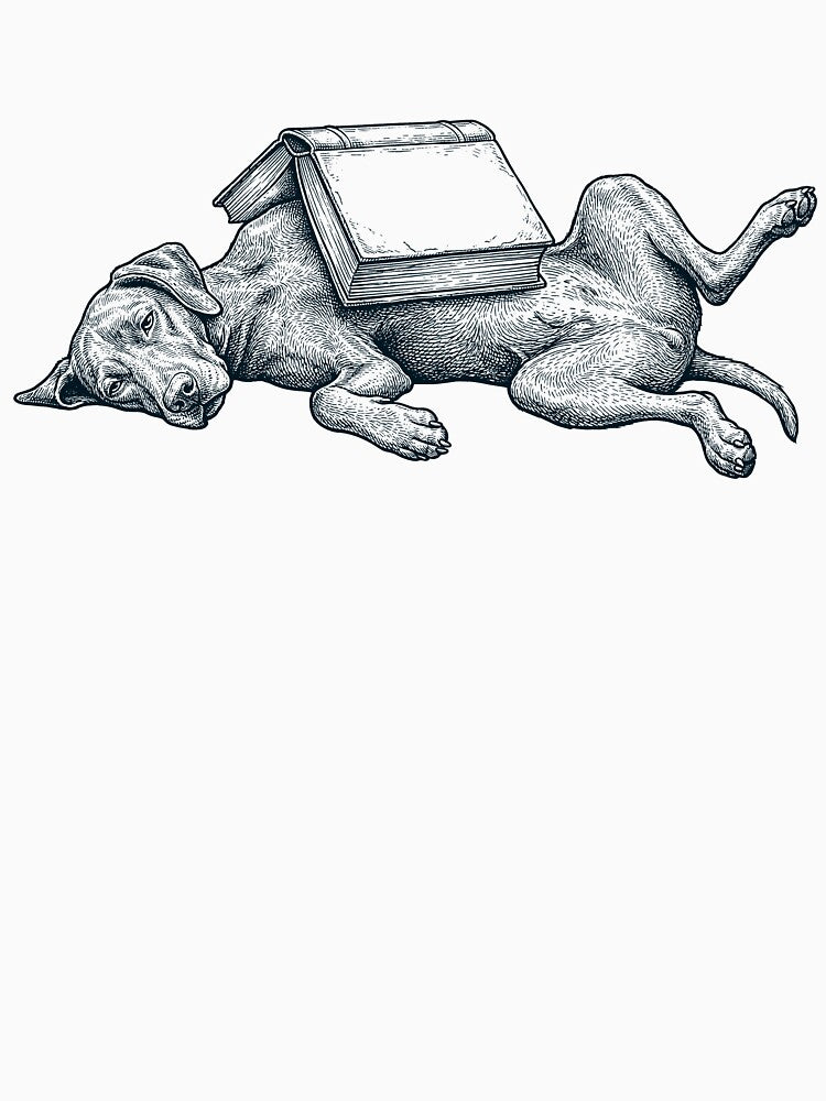 Funny Vizsla Reading Book Nap Dog Lover by DoodleTortle