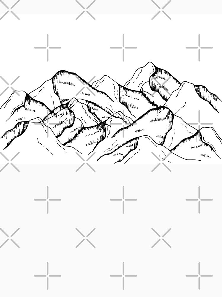 Monochrome Mountain Range by Jonesetcetera