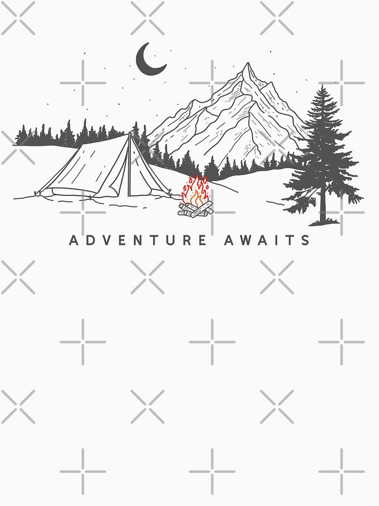 Adventure Awaits Minimalist by ethnicdrawing