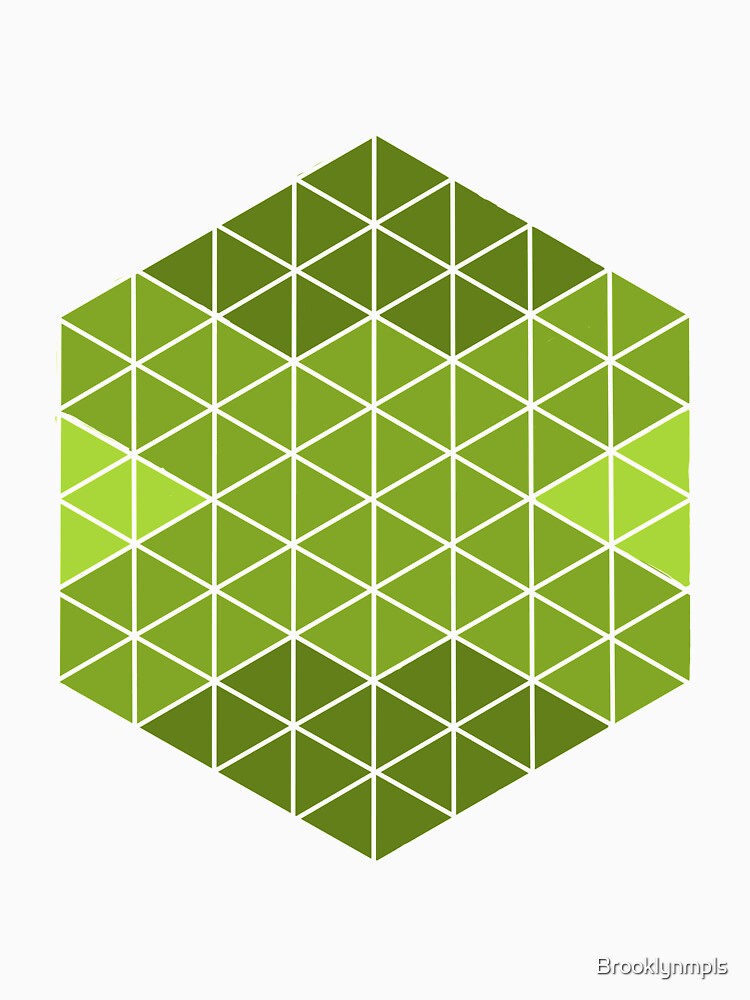 Green Abstract Triangle Sacred Geometry by Brooklynmpls