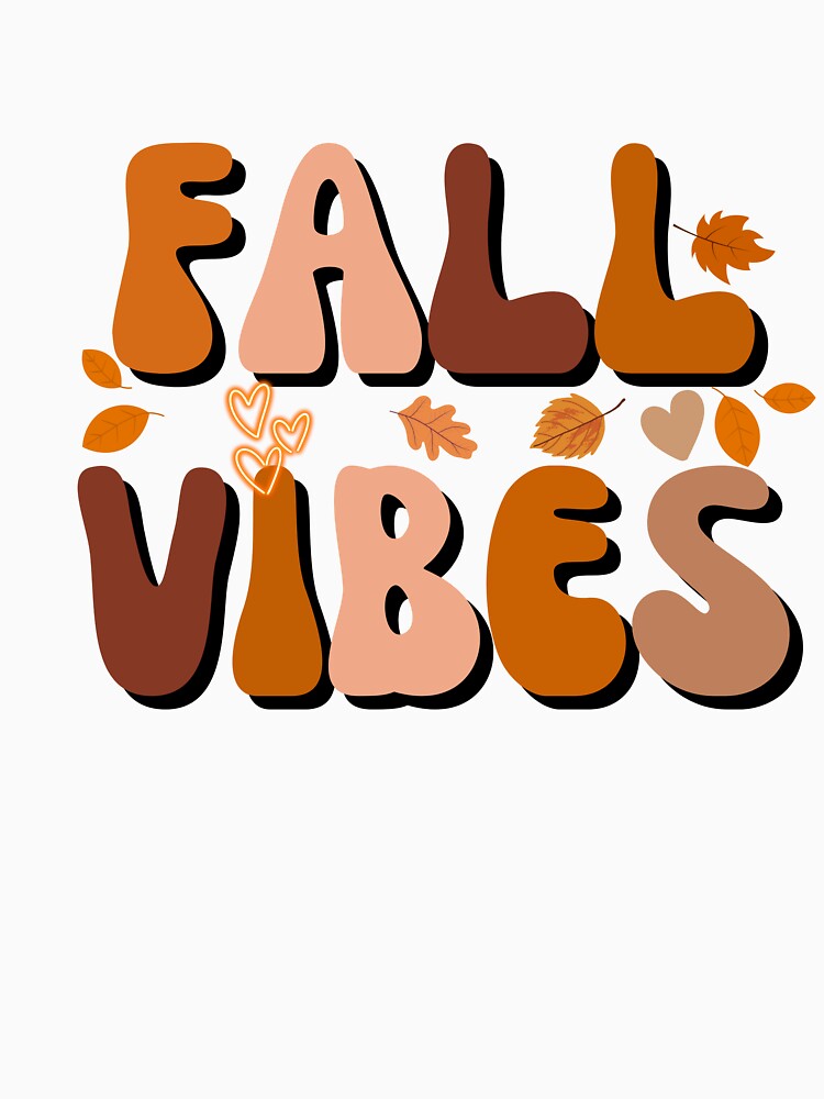 Fall Vibes with leaf and heart by saturise