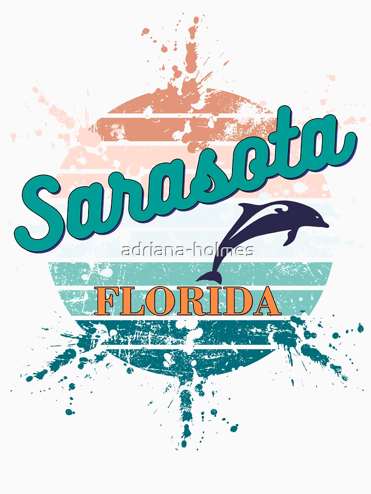 Sarasota Florida Exploding Retro Vintage Sunset by adriana-holmes