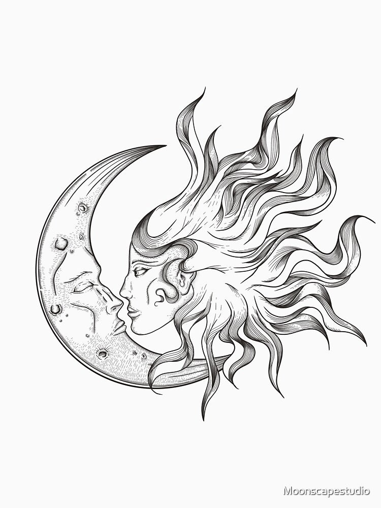 Moon and sun by Moonscapestudio