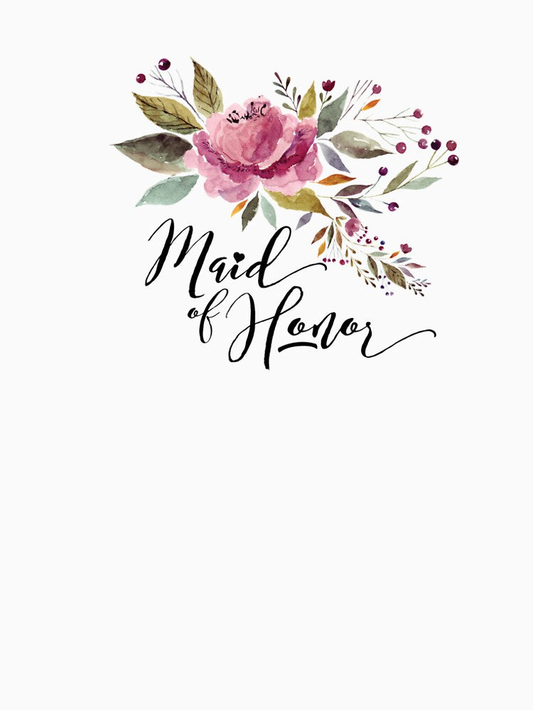 Maid of Honor Burgundy Rose Wedding Bridal by happydesigner07